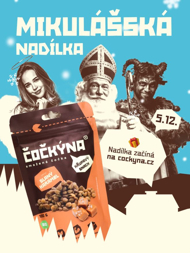 Přejeme krásného Mikuláše a ať je na vás čert hodný!👹 Snad ve své nadílce najdeš i nějakou tu Čočkýnu, jestli jo nezapomeň...